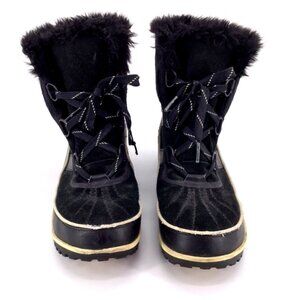 Sorel Women Boots Tivoli II Waterproof Suede Leather NL 2089 010 Black Size 7.5